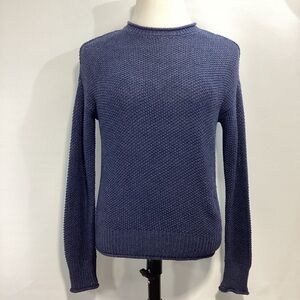 Jessica Simpson Men's Textured Knit Blue Loose Crewneck Sweater Size M